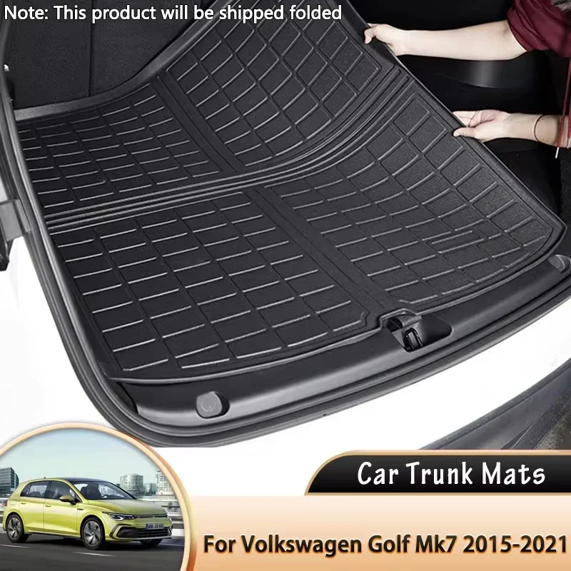 

EVA Car Rear Trunk Mat Waterproof Protective Liner Trunk Tray Floor Mats Accessories for Volkswagen VW Golf 7 Mk7 2015~2021 2020