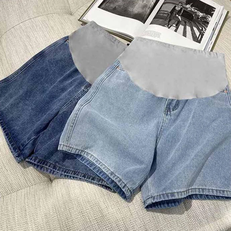 Summer Fashion Trend Maternity Shorts Belly Support Pants Loose Five-quarter Wide Leg Shorts