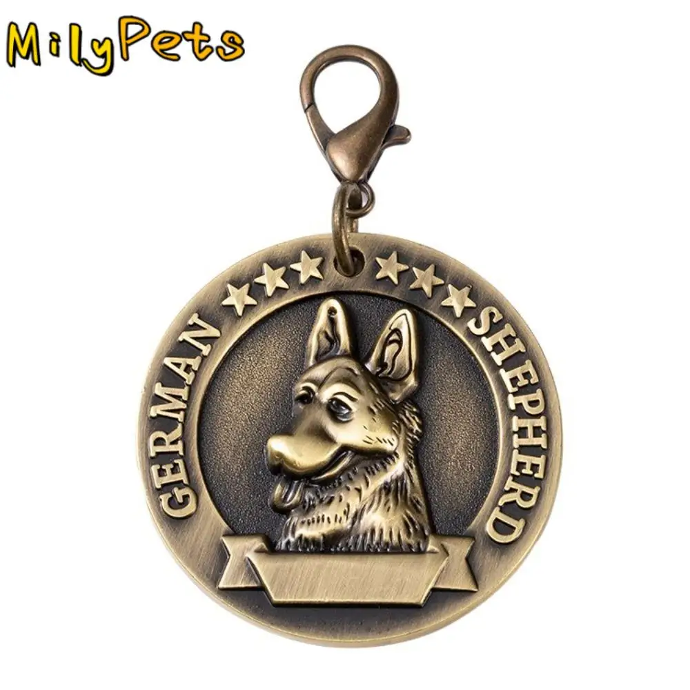 

Pet Accessories Vintage Dog Tag Personalized Anti-lost Pet Collar Pendant Zinc Alloy Dog Nameplate For Labrador Bulldog Samoyed