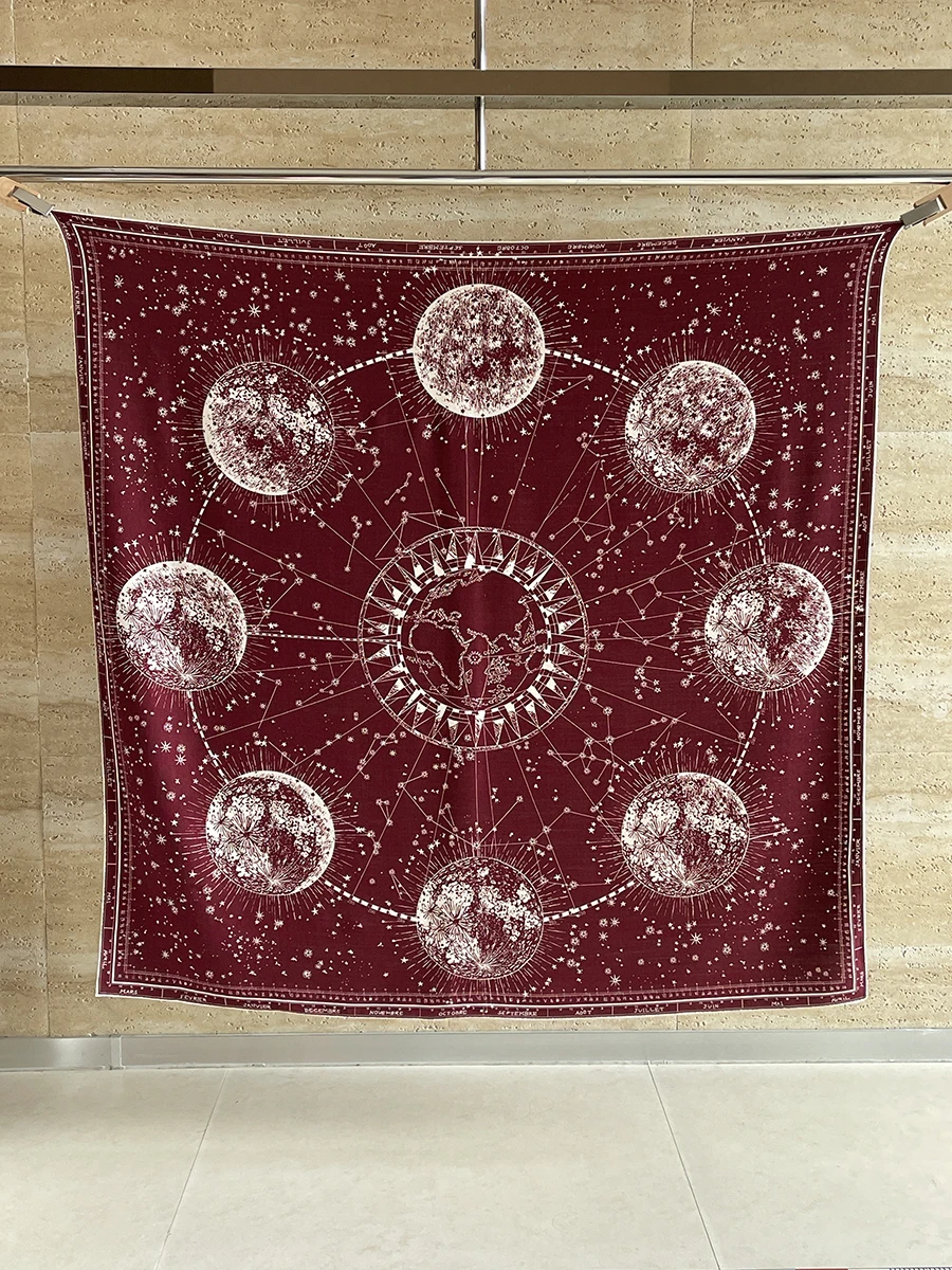 

Double Faced Shawls Herm Rollerd Scarf Luxury Brands Stoles Women Silk Wool Scarves Clothing Accessories Christmas Gift 135CM