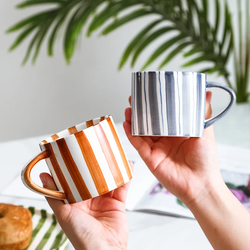 

European Style Cup and Plate, Ceramic Coffee Cup and Plate Set, Household Water Cup