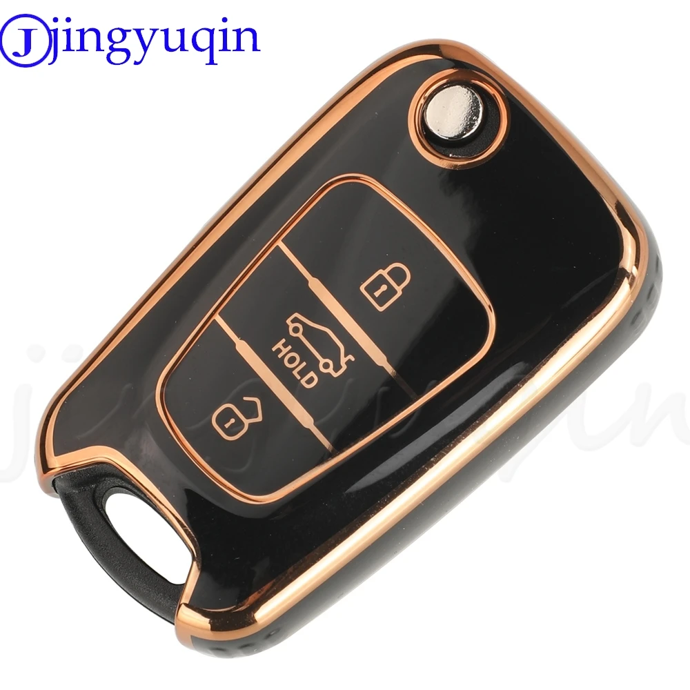 JYQ TPU Auto Key Shell Case For KIA Sportage Rio 3 Soul Optima Ceed K5 K2 Pride Hyundai i20 i30 ix20 ix25 ix35 Elantra Accent