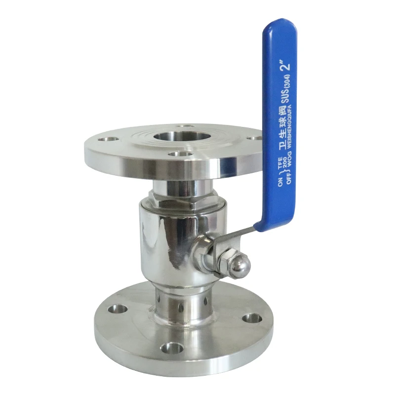 Stainless Steel  3A ISO ASTM Flanged Ball Valve with Sanitary Grade Manual Operation