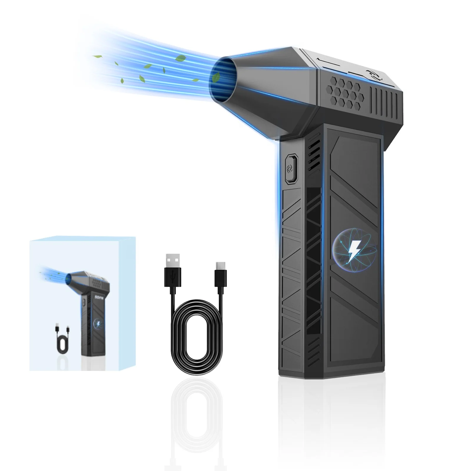 Industrial  Electric Violent Fan 130000RPM PC Keyboard Car Air Blower Cleaner Turbine Car Cleaning Tools 6000mAh