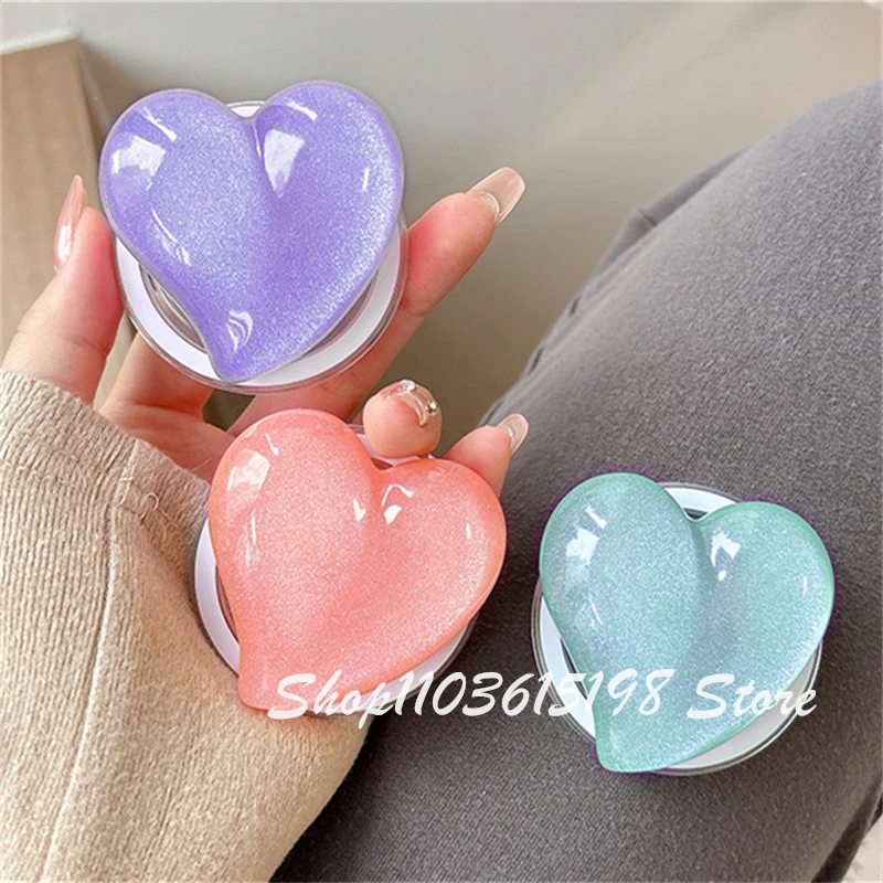 

Korean Cute 3D Love Heart Magnetic Holder Phone Griptok Grip Tok Phone Stand Support For iPhone 16 Magsafe Accessories Smart Tok