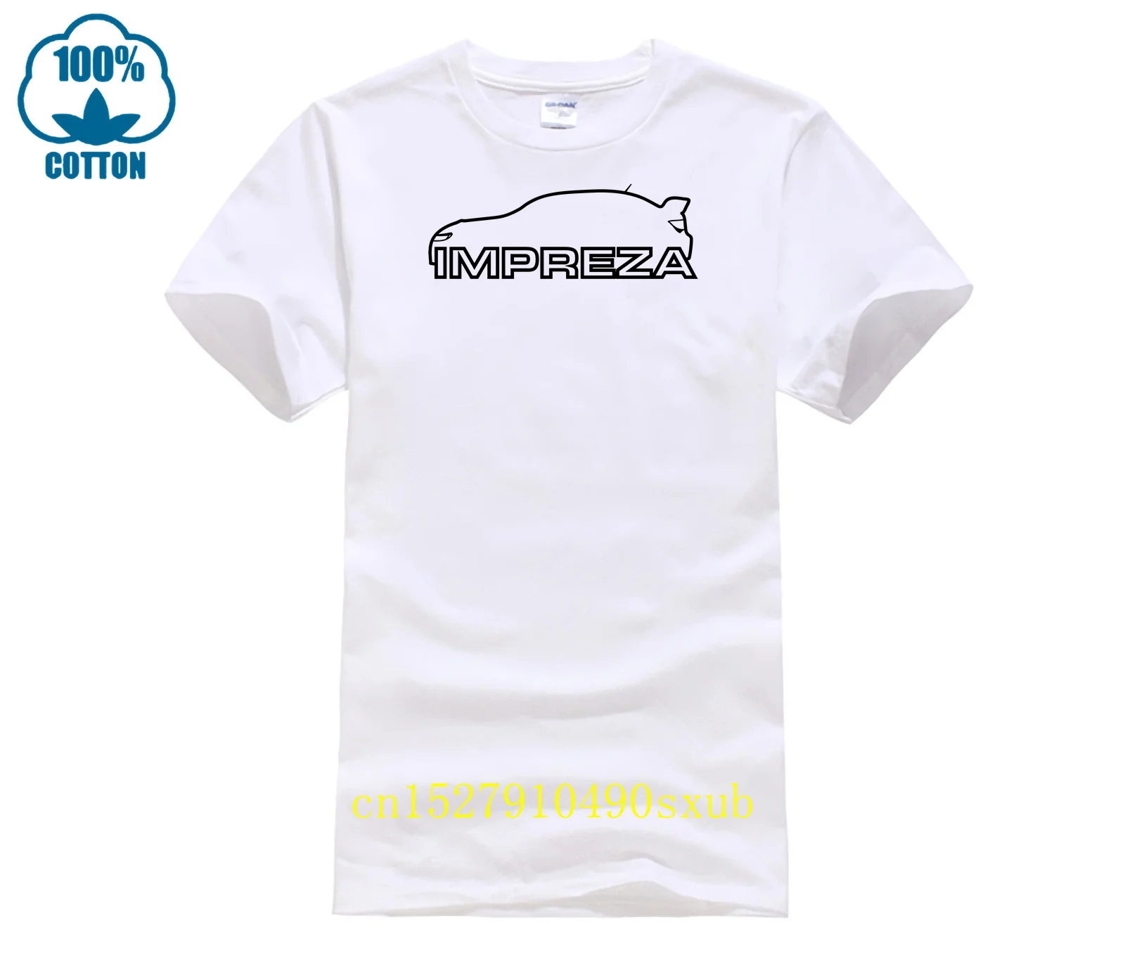 Subaru Impreza Car Outline big font T Shirt