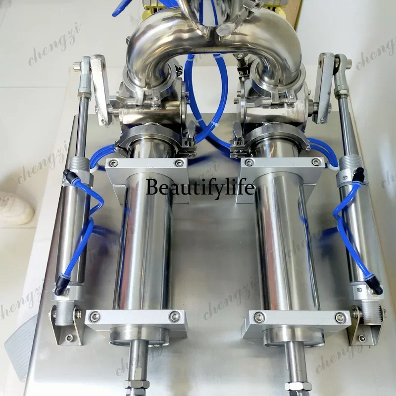 AB02  Quantitative Liquid Paste Filling Machine For Honey Ketchup Cream Face Cream Pneumatic Filling Machine