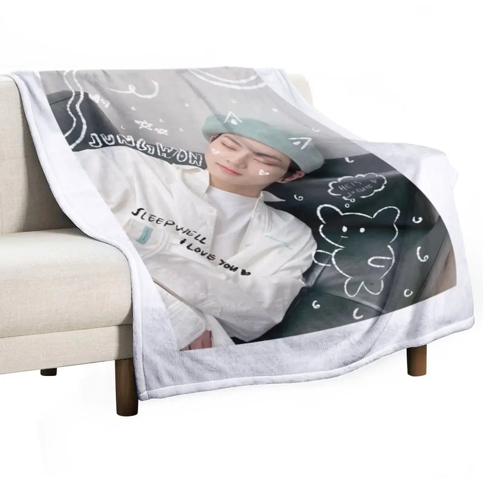 jungwon Throw Blanket funny gift Custom Warm Blankets