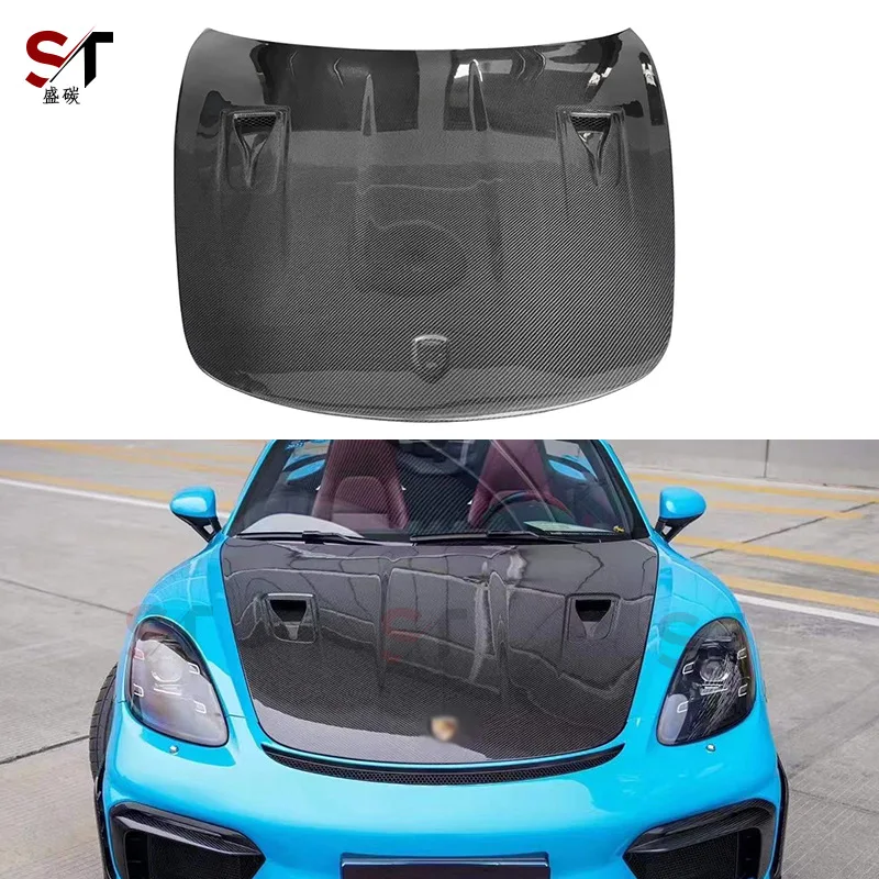 

Подходит для Porsche 718 981, крышка из углеродного волокна GT4RS, модернизированная передняя крышка капота, окружающая среда