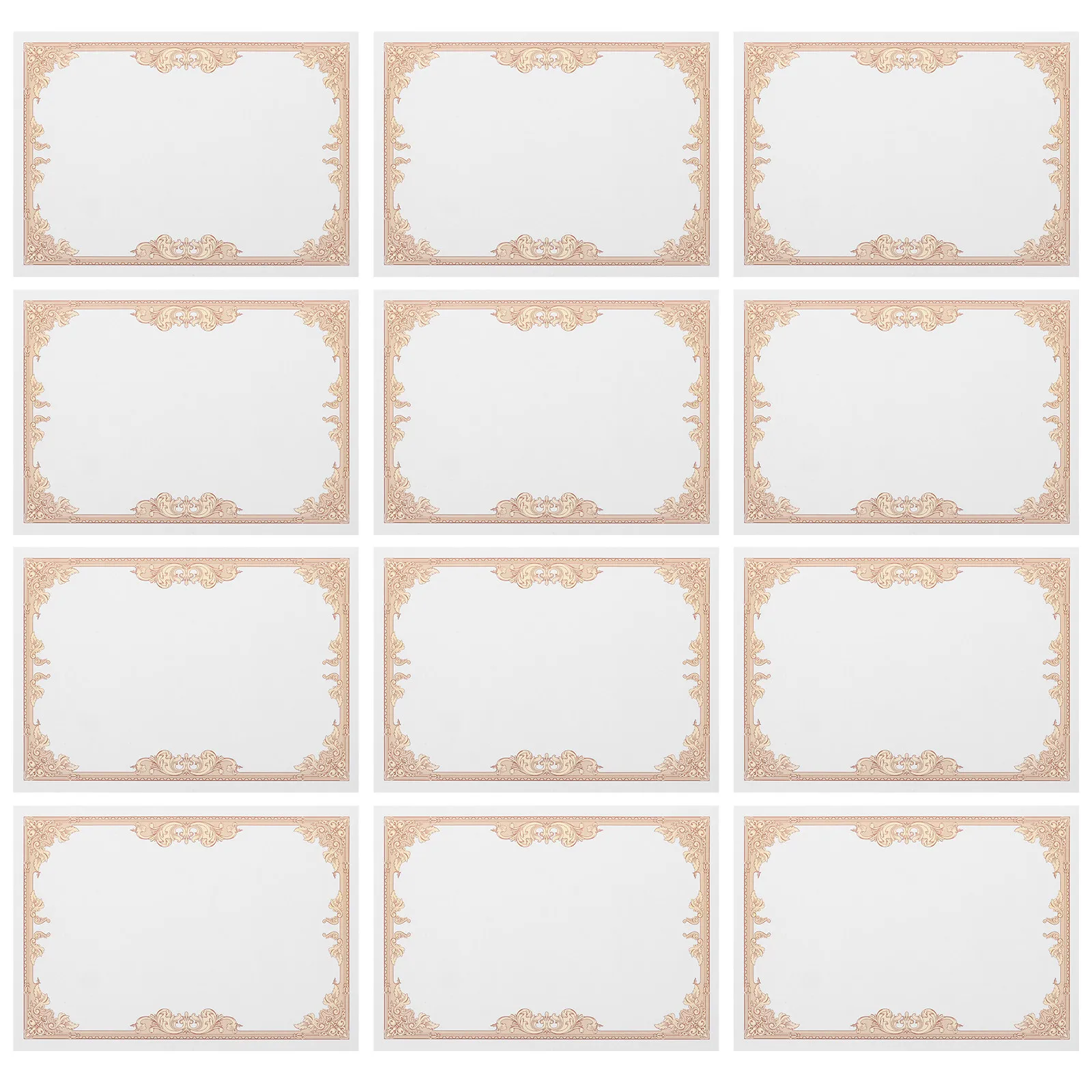 

30Pcs Certificate Paper Smooth Writable Inner Pages Simple Elegant Design Blank Diploma Certificate Paper Printable for Awards