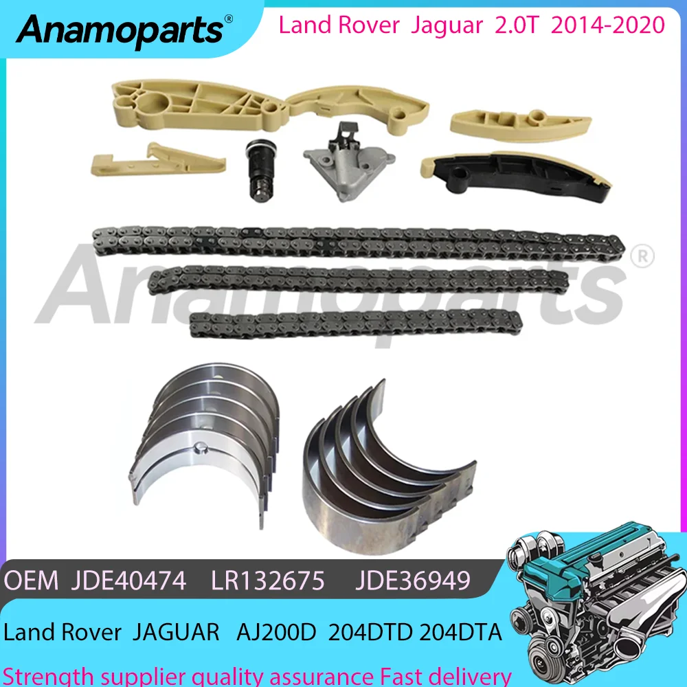 Timing chain kit  Main Bearing and Connecting Bearing set for 14-19 Jaguar Land Rover AJ200D 204DT 204DTD 204DTA 2.0T L4 SD4