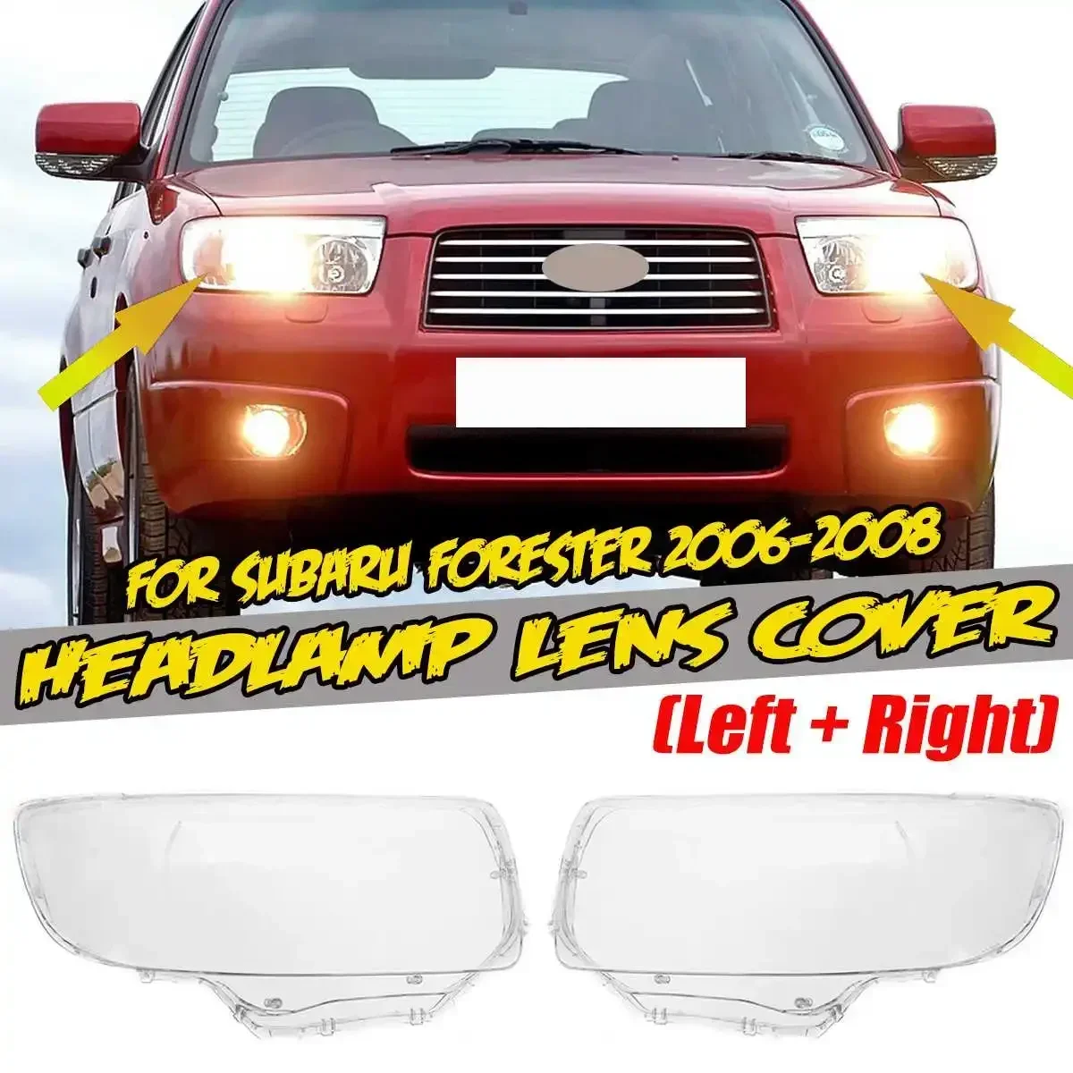 

A Pair Car Front Headlamp Lens Cover Head Light Lamp Shell For Subaru For Forester 2006 2007 2008 SU2503119 SU2502119 Body Kit