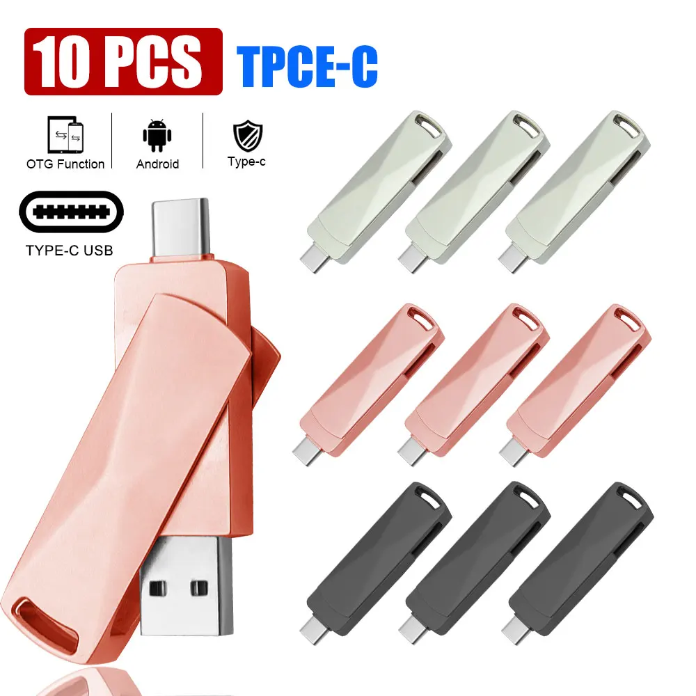 

10PCS Folding Swivel USB Flash Drive 128G Pendrive 32GB 64GB 16GB 8GB 4GB Pen Drive Memory Stick USB Stick Gift Free Custom LOGO