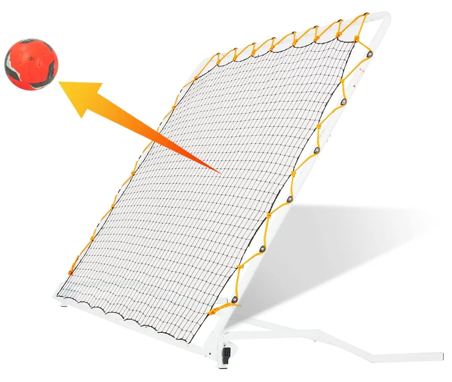 1 accesorio de sistema de rebote de entrenamiento de fútbol multiángulo, reboteador de marco de acero portátil con ajuste de Pedal, 5x6 pies, 2025