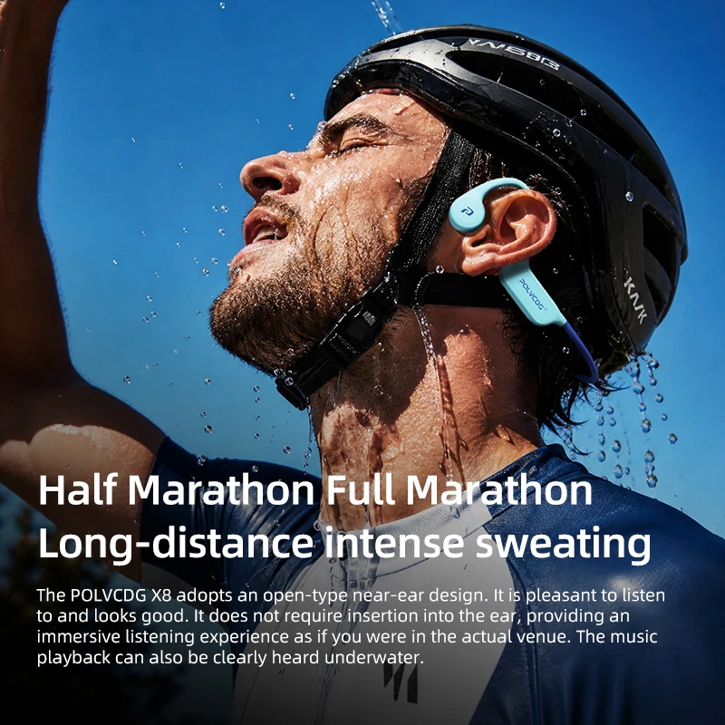 POLVCDG X8 – беспроводные науш – обзор и цена Bone Conduction Running Headphones