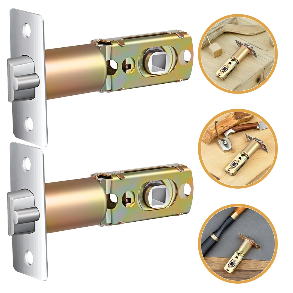 2 ชิ้นบอลล็อคอุปกรณ์ประตูห้องน้ําสามบาร์สลักเกลียวโลหะผสมสังกะสีสําหรับประตูภายใน