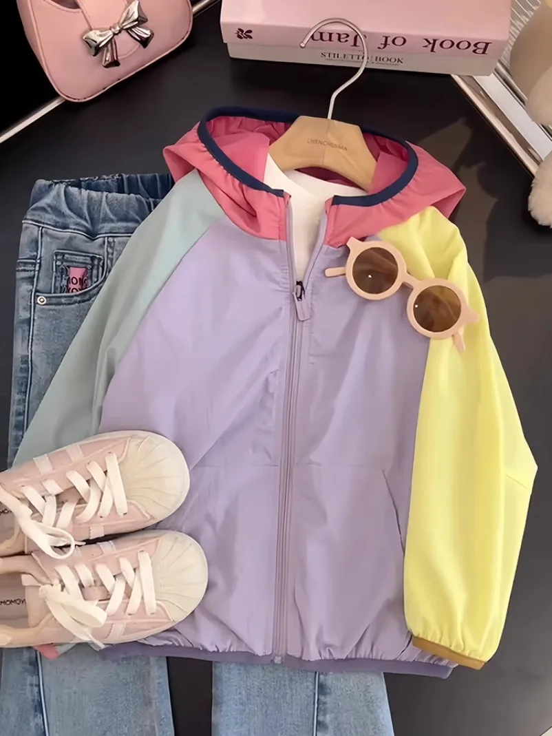 Baby Foreign Style Coat Skirt Teenagers Girls Clothes Pink Girls' Clothes Children's Korean Version of The Windbreaker Jacket