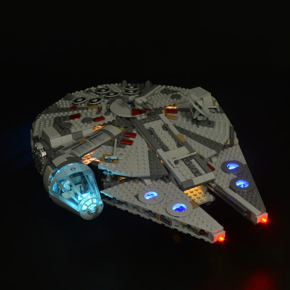مجموعة إضاءة LED مناسبة لهدية الإضاءة LEGO Millennium Falcon 75257 (باستثناء مكعبات البناء)