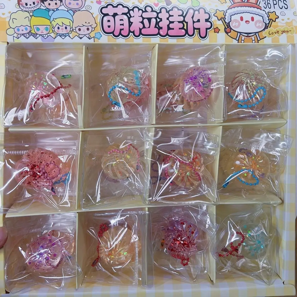 1-5pcs Crystal Bun Squeeze Toy Keychain, Transparent Bun Creative Soft Gel Fun Slow Rebound Stress Relief Toy, Gift for Friends