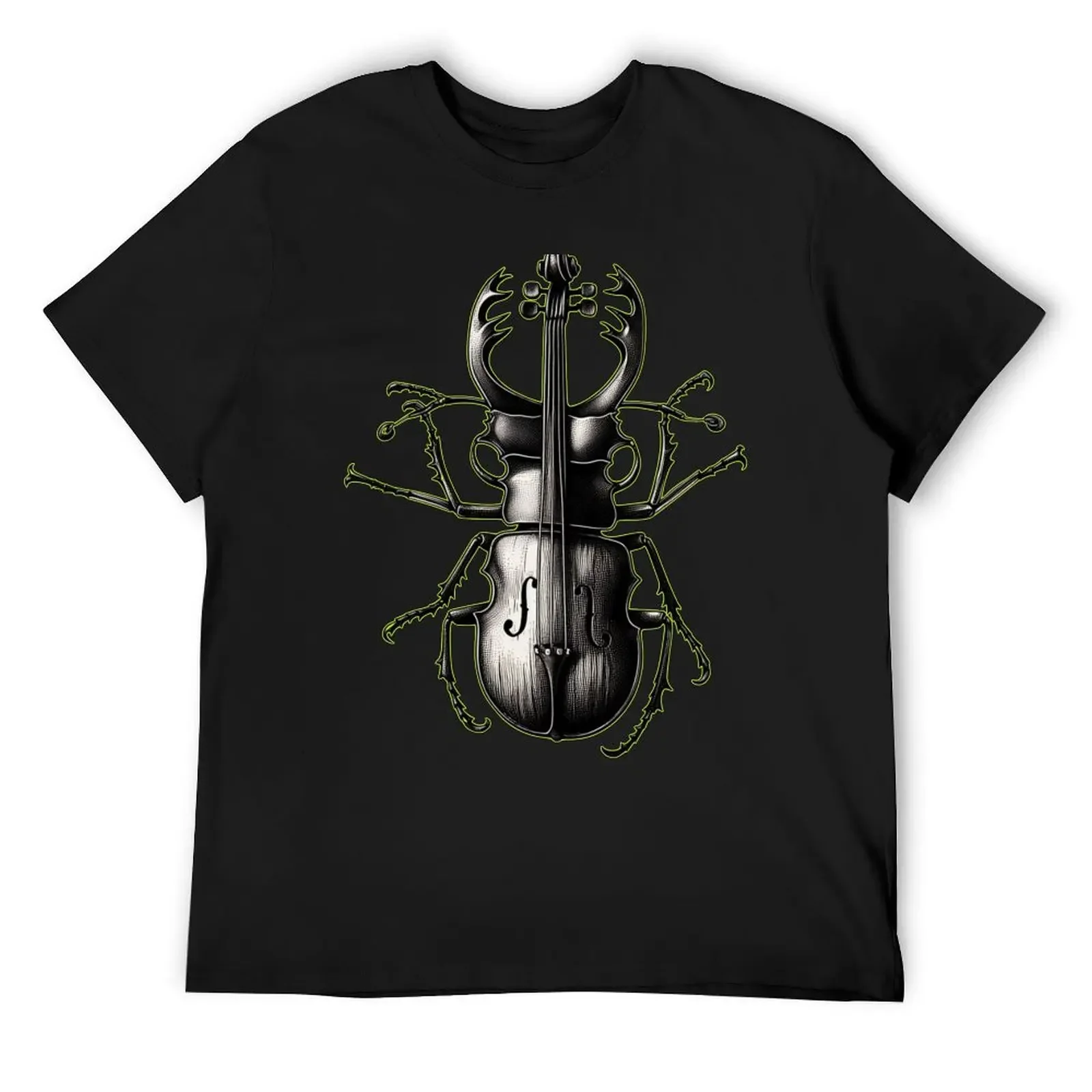 Beetle Violin Symphony - Artistic Fusion Tee T-Shirt graphics anime figures quick-drying Men's t-shirt