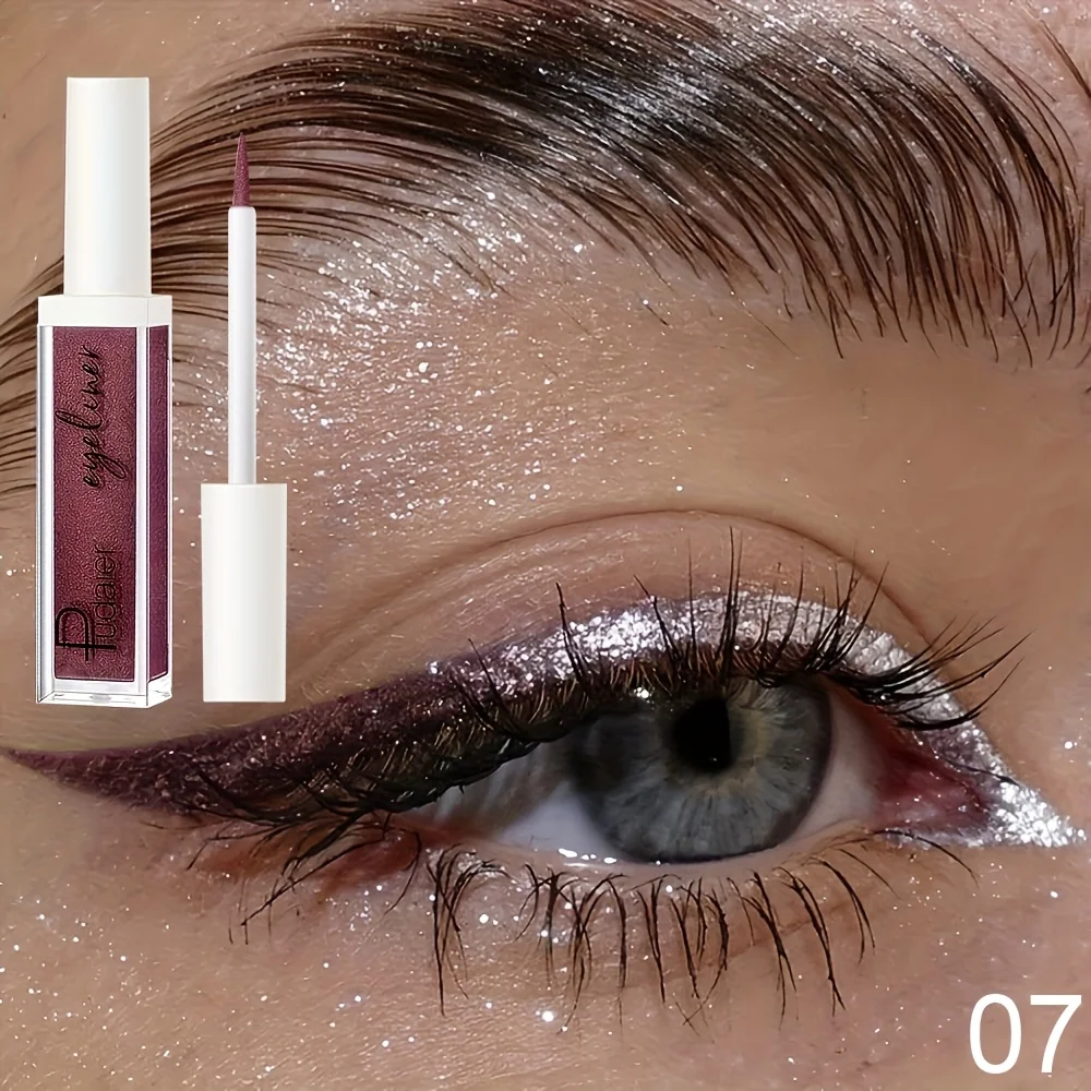 12 colori di eyeliner liquido perlato scintillante, asciugatura rapida, impermeabile e a lunga durata, trucco glitterato a prova di sbavature, la penna eyeliner perfetta_voghion.com