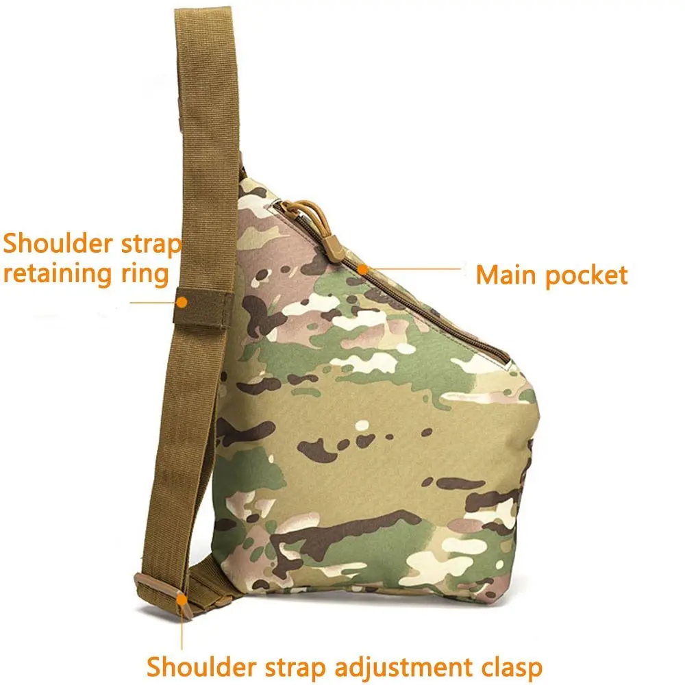 Bolso de hombro multifuncional de tela Oxford para exteriores, paquete de pecho portátil impermeable, bolso bandolera resistente y duradero para montar