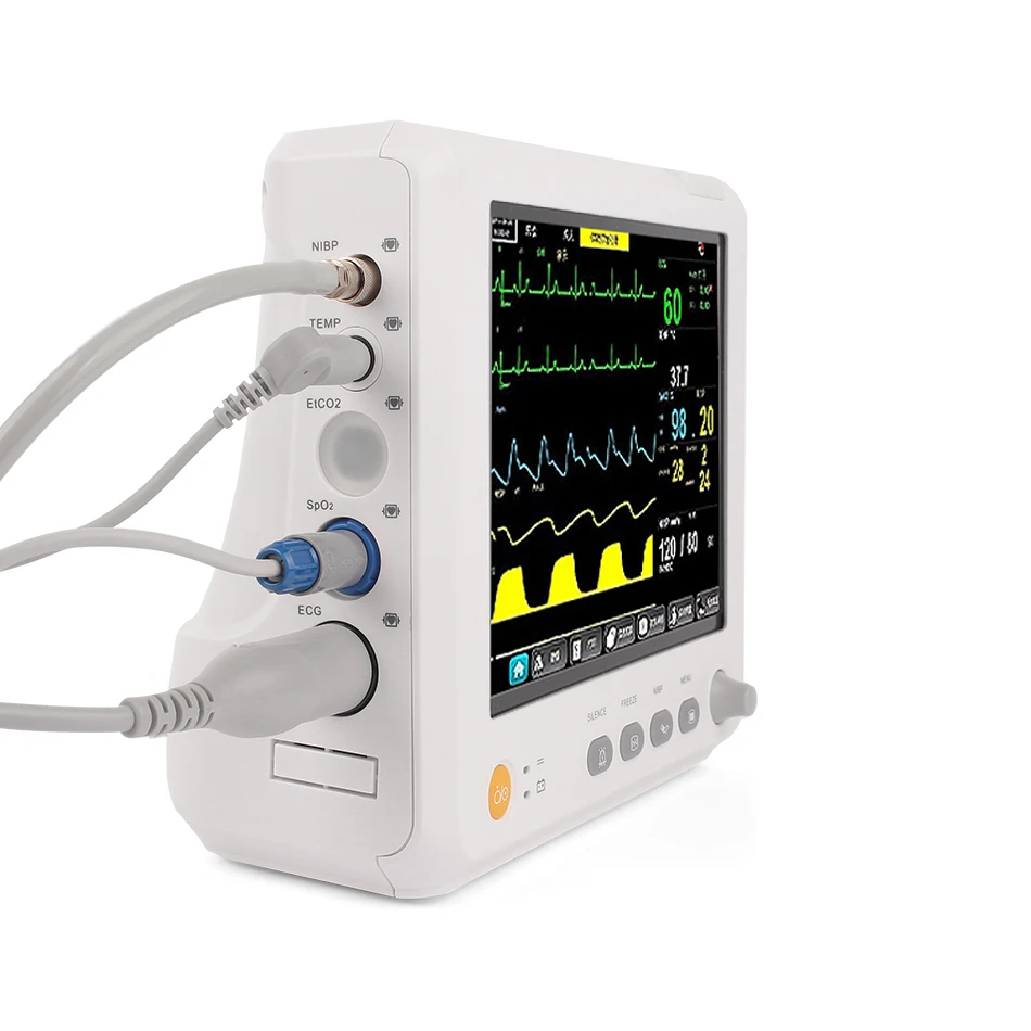 

8-дюймовый ICU CCU модульный монитор пациента, многопараметрический NIBP,Spo2, PR,ECG,RESP,TEMP