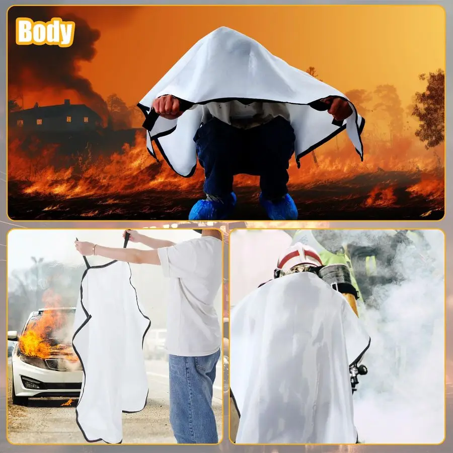 حزمة بطانية حريق للمنزل والمطبخ السائبة 39x39 بوصة بطانية حريق الطوارئ الألياف الزجاجية بطانيات حريق الطوارئ الحرائق