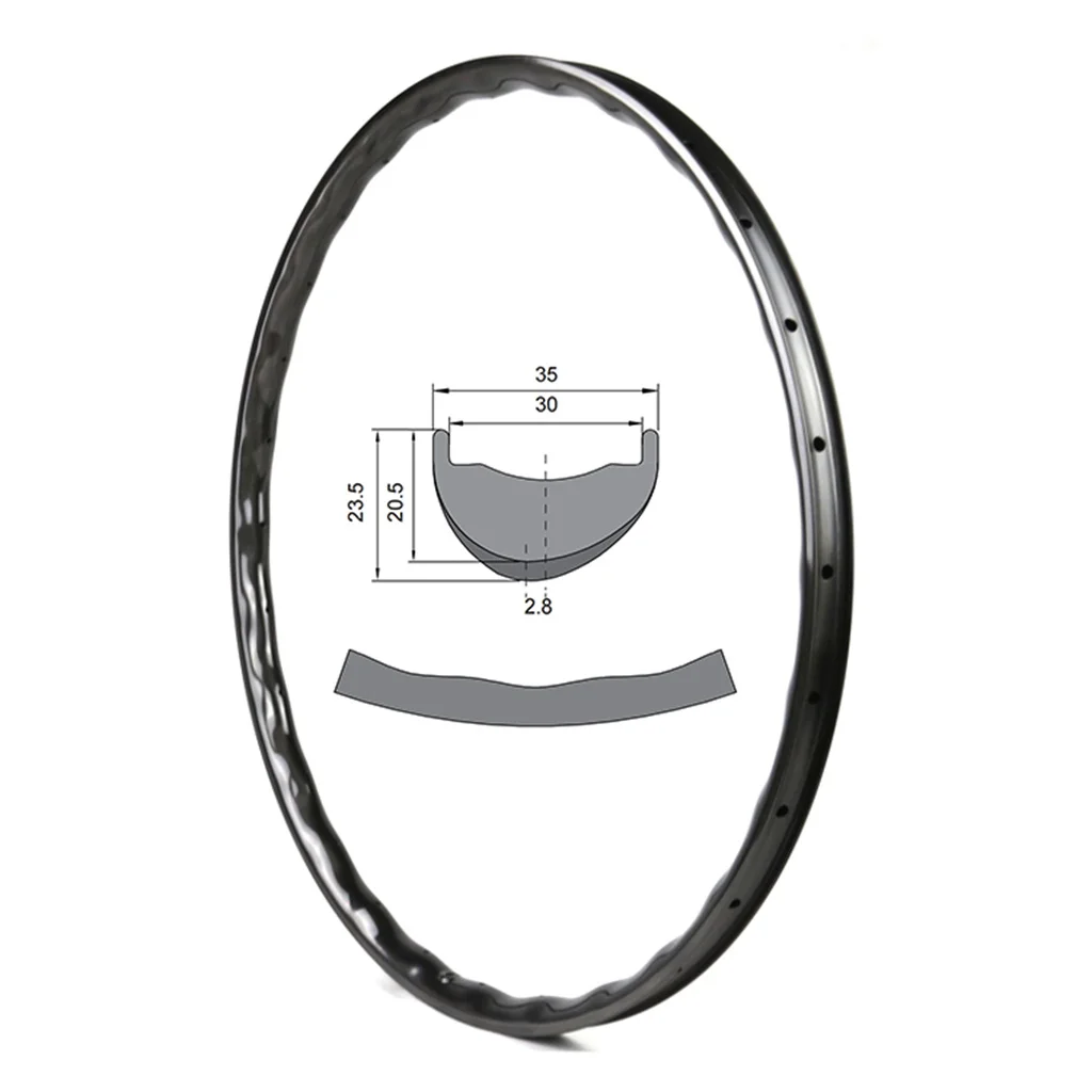 

STLFMTB Bike Rim 335g Vague SL 29/31/33/35mm Width 29er Mtb Rim 23.5mm Depth ERD 596mm Asymmetric Cross Country Bike Tubeless Ri