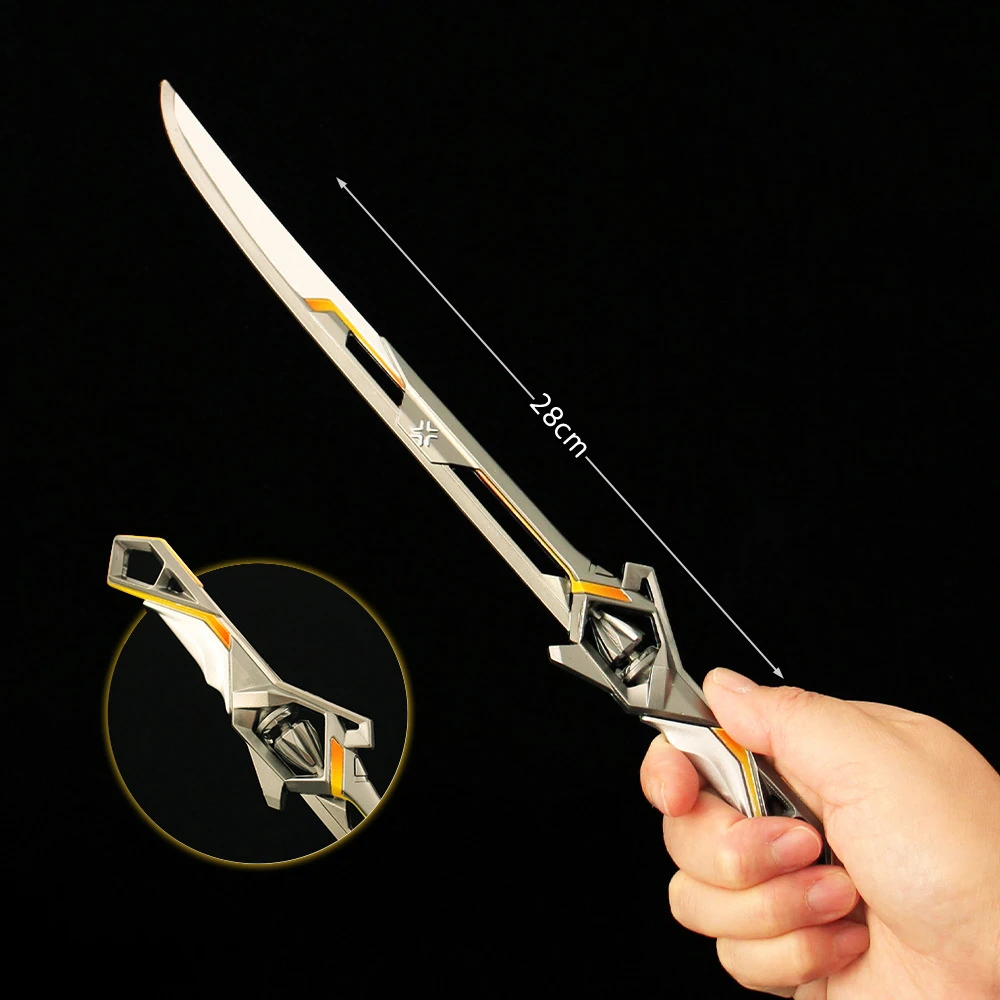 28cm Champions 2024 Melee Weapon Knife Rawhide Metal Model Game Peripherals Katana Swords Collectible Ornaments Toys Gifts Boys