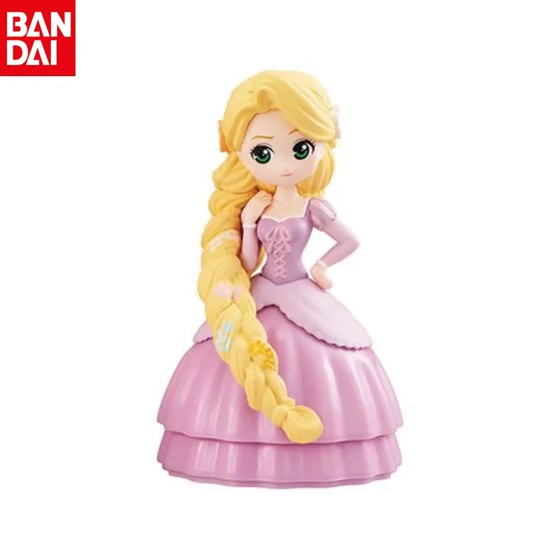 BANDAI Disney The Little Mermaid Rapunzel Aurora Different Style Models Action Figure Genuine Film Characters Desktop Decoration