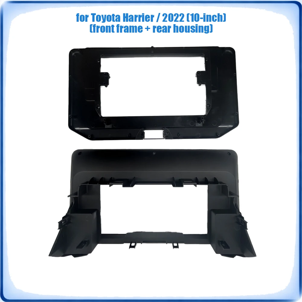 Car Radio Fascia Frame Front Panel+Back Cover For Toyota Harrier 2022 10 inch With Wiring Harness Car Accessories Plug & Play