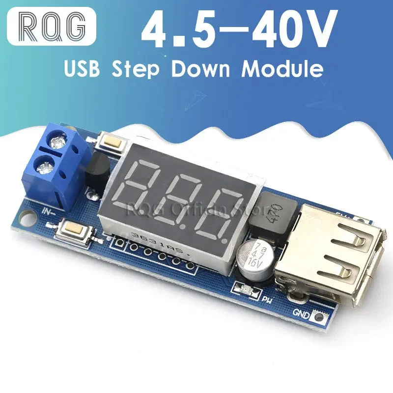 DC-DC Step Down Module Two-wire Voltmeter 5 V USB Charger or Power Supply Input 4.5V-40V Output 5V/2A