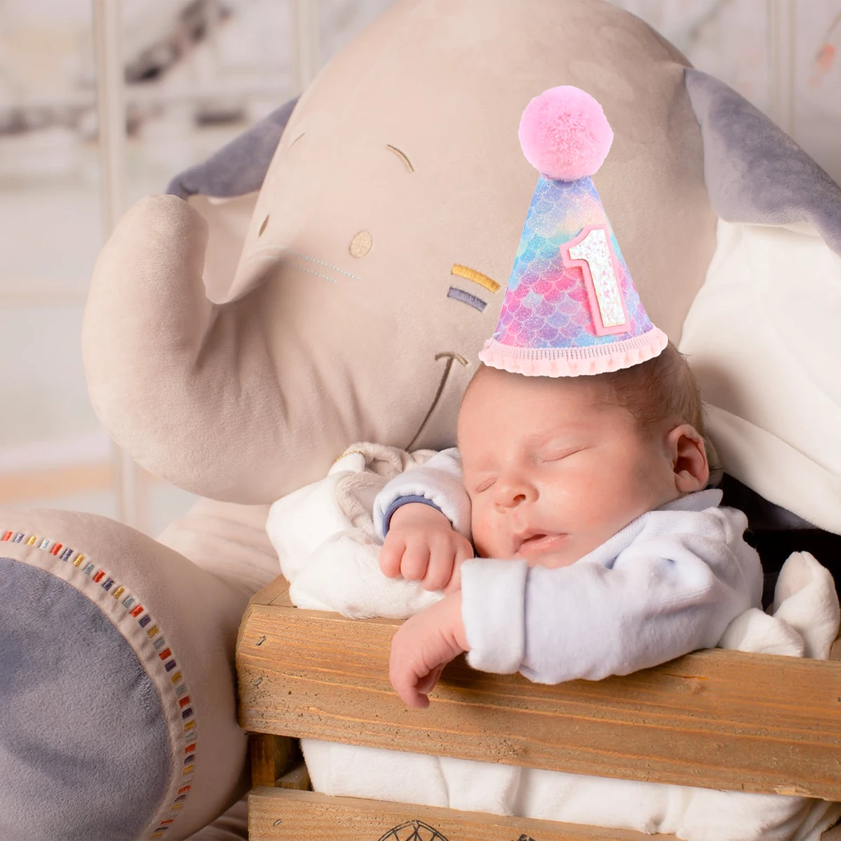 

Fish Scales Birthday Hat Kids Party Hats Mermaid Design Cone Cap Costume Accessory Photo Props Gorro Para Cumpleanos Colorful