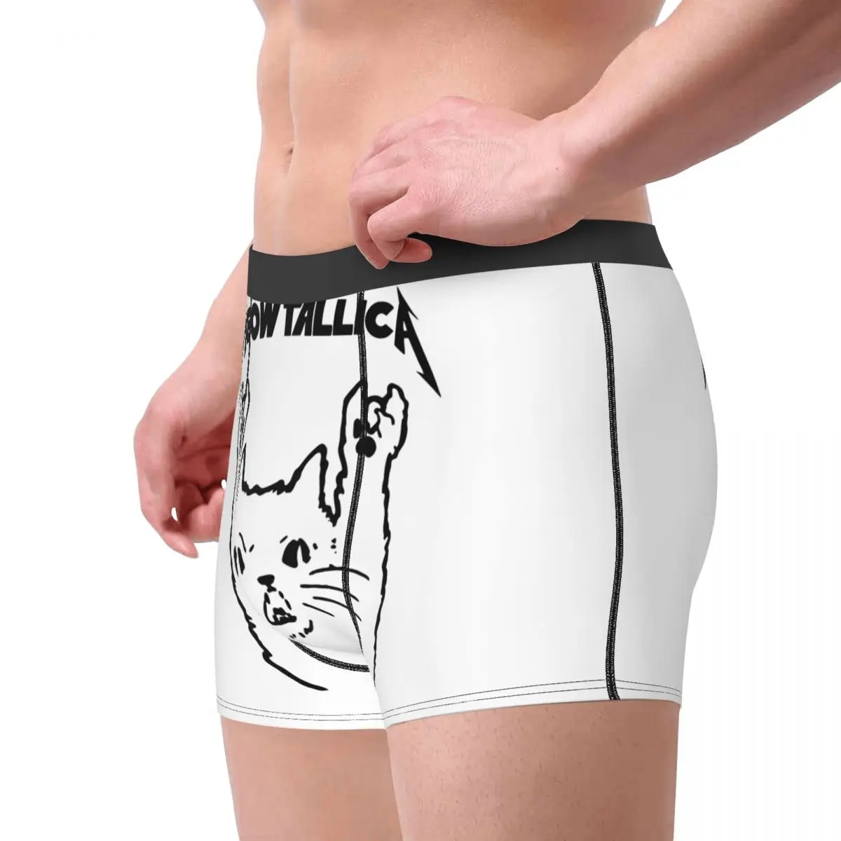 Rock Band Cat Metal Meowtallica Essential T-Shirt Men Underwear Boxer Briefs Shorts Panties Funny Soft Underpants for Homme