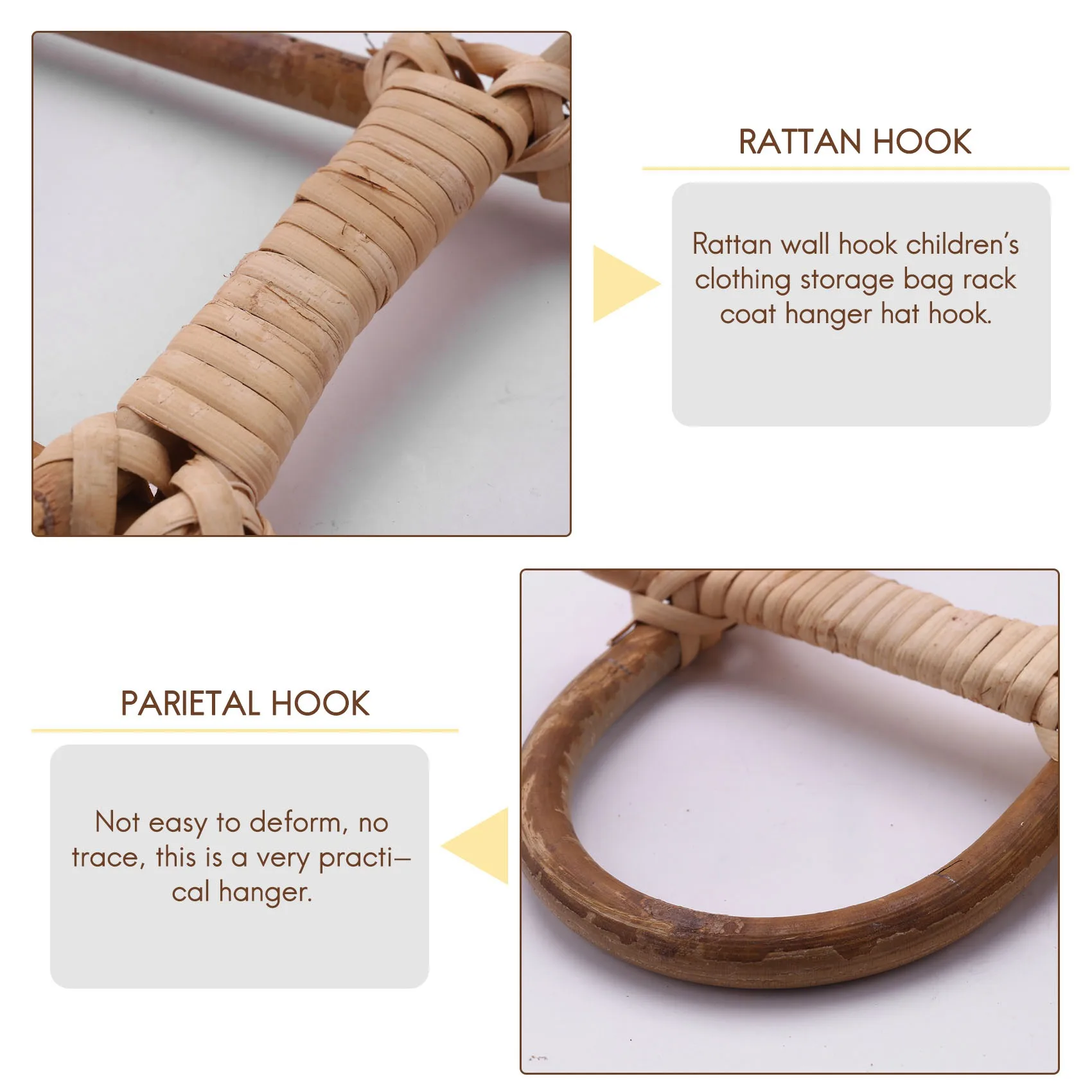 

Настенные крючки из ротанга B14C для детской одежды, органайзер для головных уборов, вешалка для одежды, декор для детской комнаты