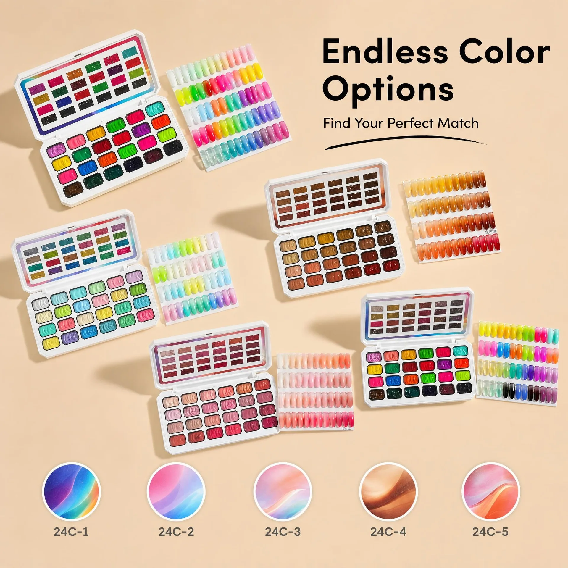 24Color Pat Patting Gel Nail Polish Transfer French Design Soak Off UV LED Gel Varnish Gradient Patting Gel Palette for Manicure