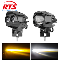 Motorcycle Fog lights LED Auxiliary Fog Lamp Yellow White Spotlight Driving Light Work Lights Offroad Lights for Truck SVU UTV