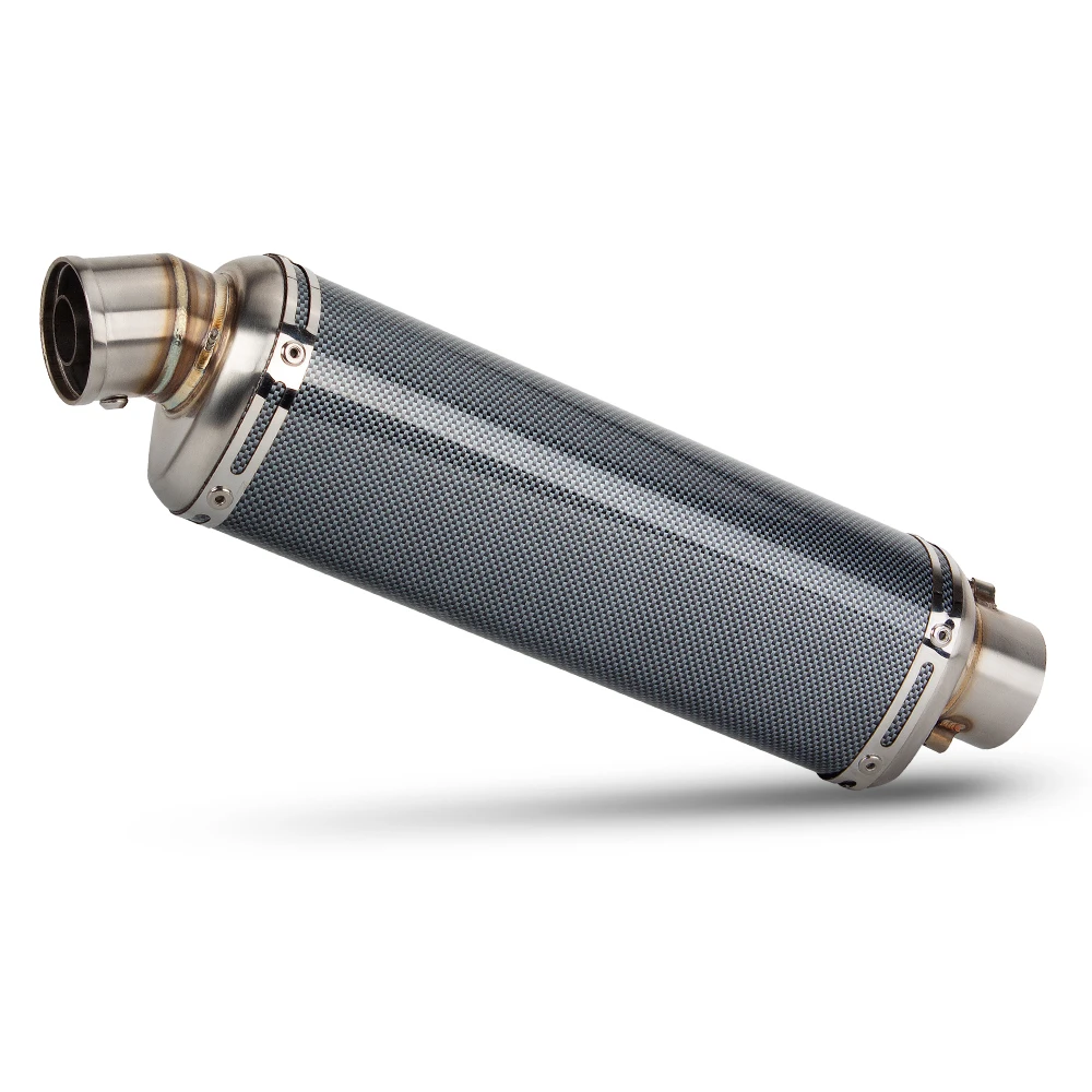 AliExpress 51mm Universal Motorcycle T98 Exhaust Muffler with DB Killer Motorbike Escape 300MM 370MM 430MM Tail Pipe For Racing Street Bike