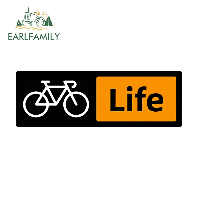 EARLFAMILY Bike Life Road Bicycle Car Sticker Top Tube Handlebar Sunscreen DIY Decoration Durable Vinyl Decal Moto Accessories