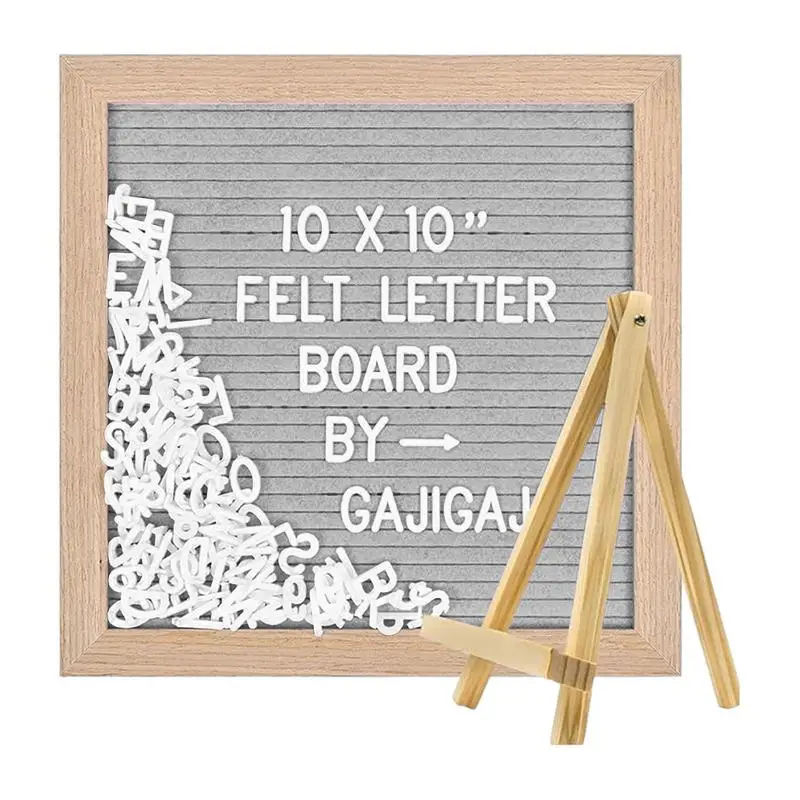 

Letter Board With Stand Felt Wooden Message Board Fashionable Mother's Day Decoration Elegant Announcement Sign With Stand For