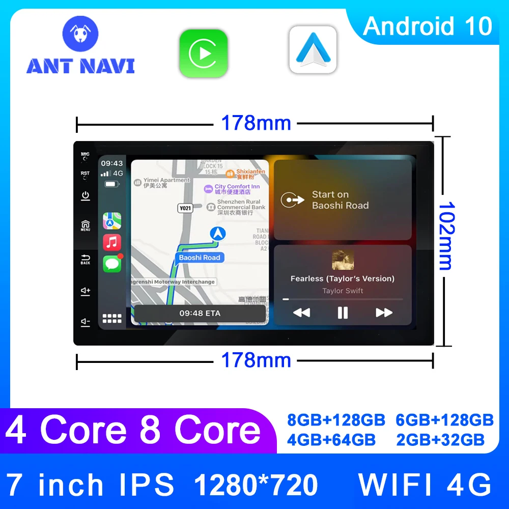 

Universal 7inch Car Radio Multimedia Player Stereo Wireless Carplay GPS Touch Screen For Volkswagen Nissan Hyundai Kia toyota