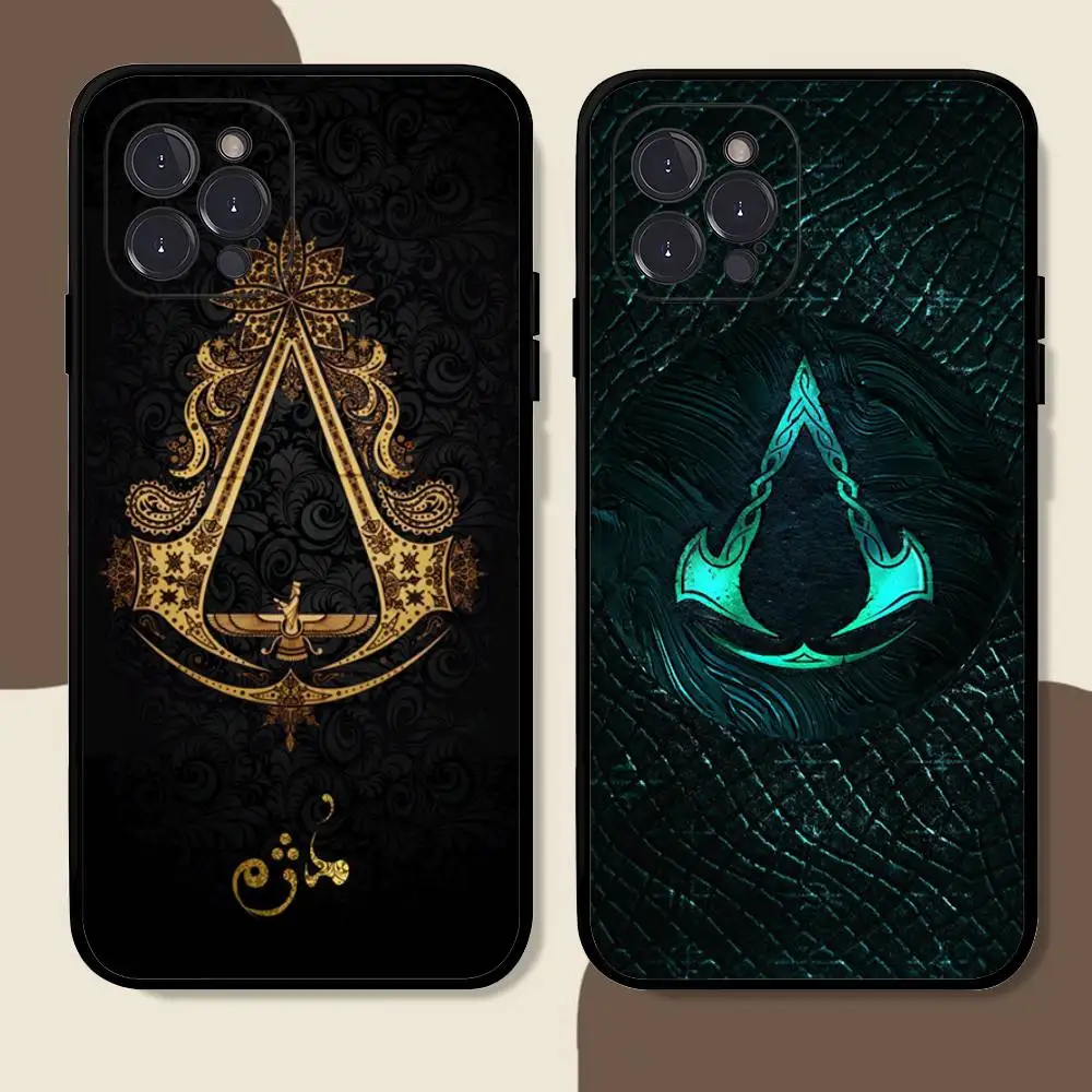 لعبة كلاسيكية A-Assassin-S-Creed شعار جراب هاتف آيفون 17 16 برو ماكس 15 14 13 12 11 ميني بلس غطاء الهاتف