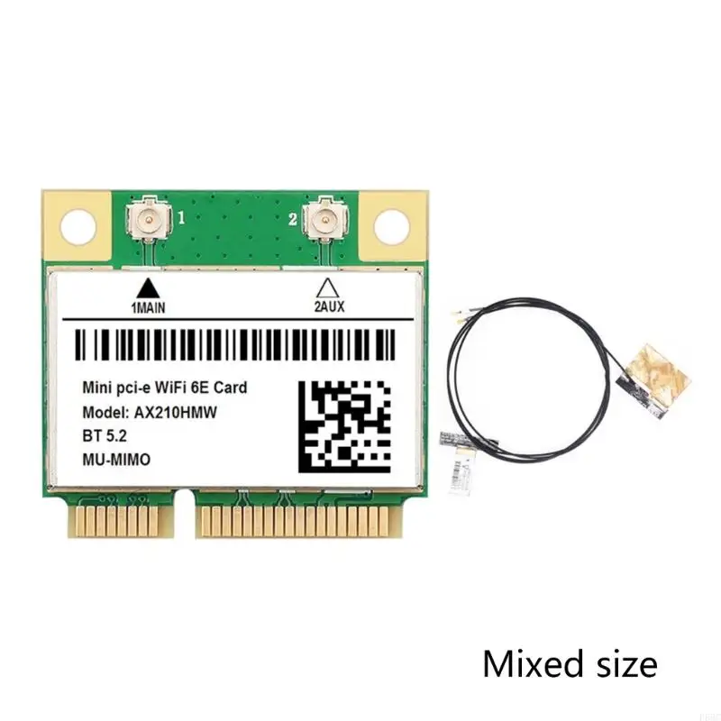 F68C WIFI6E AX210HMW Mini PCI-E WiFi Card Compatível 5.2 Adaptador sem fio Forintel Ax210 Card Ax210