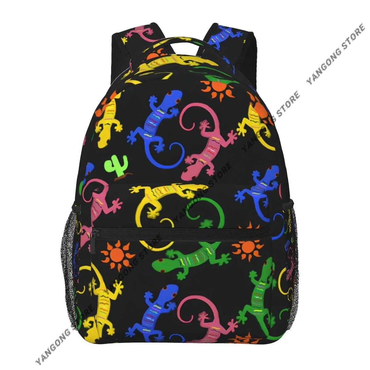 

Fashion Backpack Women Men Unisex Students Backpacks Colorful Lizards Illustration Travel bag Bookbag