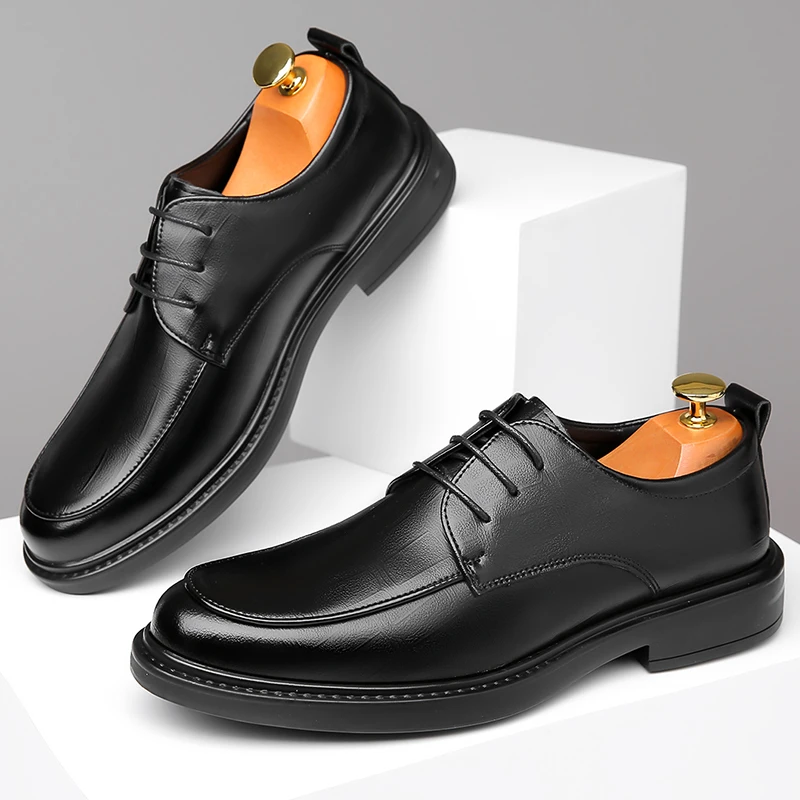 

Мужские кожаные туфли класса люкс. Элегантный джентльменский ретро-стиль. Для вечеринок или работы. Черные, коричневые. Высококачественные, для взрослых. Универсальные на каждый день.