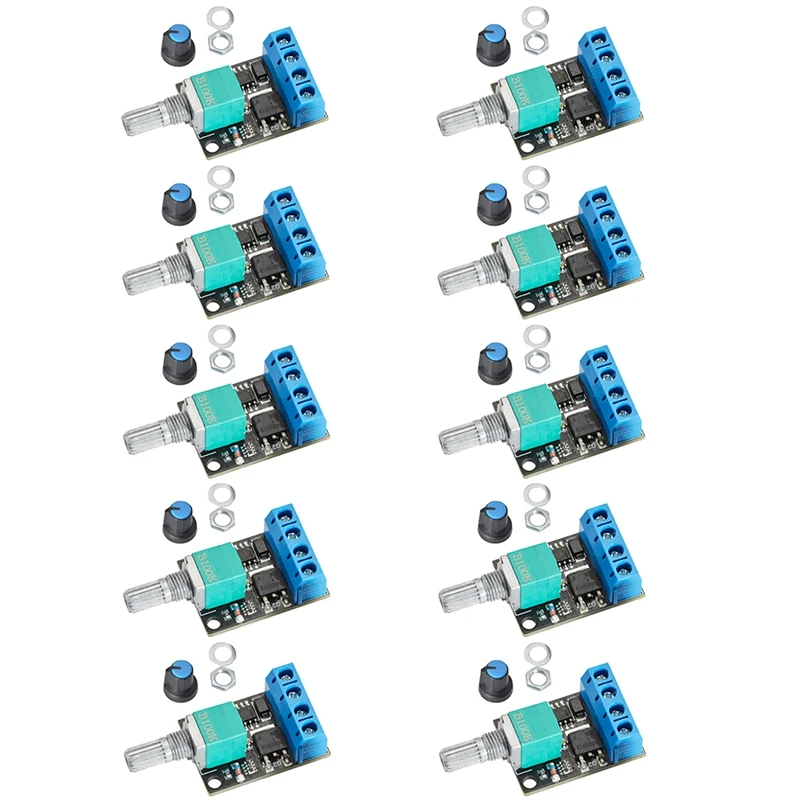 جديد 10 قطعة PWM وحدة تحكم في سرعة محرك التيار المستمر 5 فولت-16 فولت12 فولت مفتاح التحكم في السرعة 10A وظيفة التبديل LED يعتم وحدة التحكم في السرعة