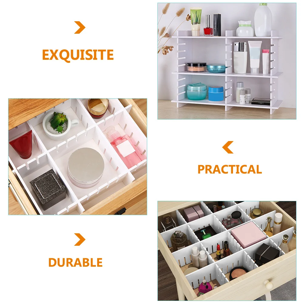 

7Pcs Drawer Separators Board Strong PVC Multipurpose Divider for Organized Life Easy Assembly Space-Saving Design Home Use