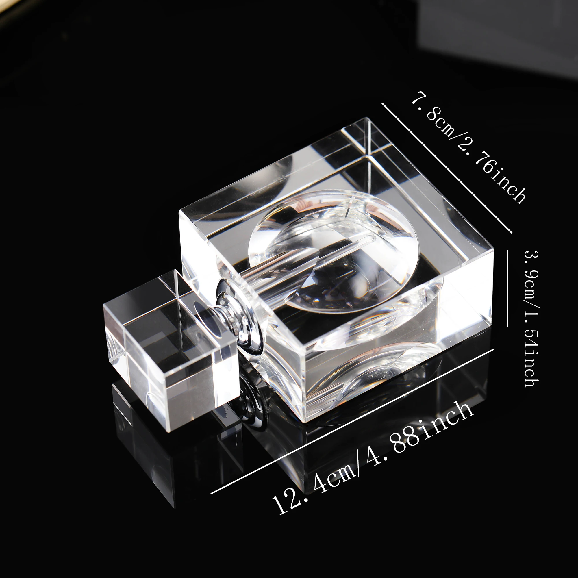 20ml High Volume Crystal Square Perfume Bottle With a Glass Rod Manual Painting Crystal Parfume Bottles Home Decoration Gifts