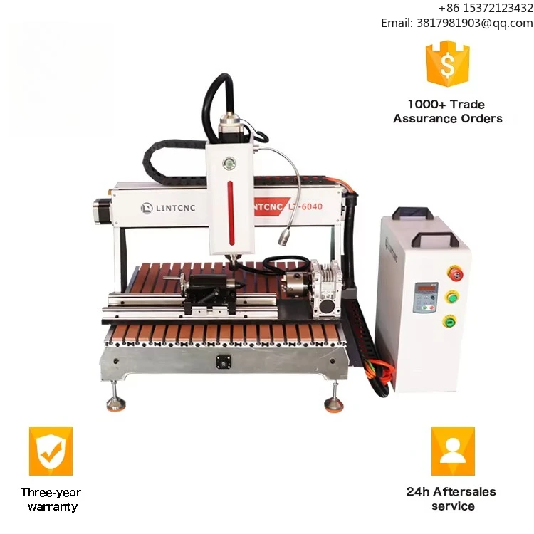 

China Simple And Easy To Operate Small Mini 4 Axis Machine 3030 4060 6040 6060 6090 Cnc Router